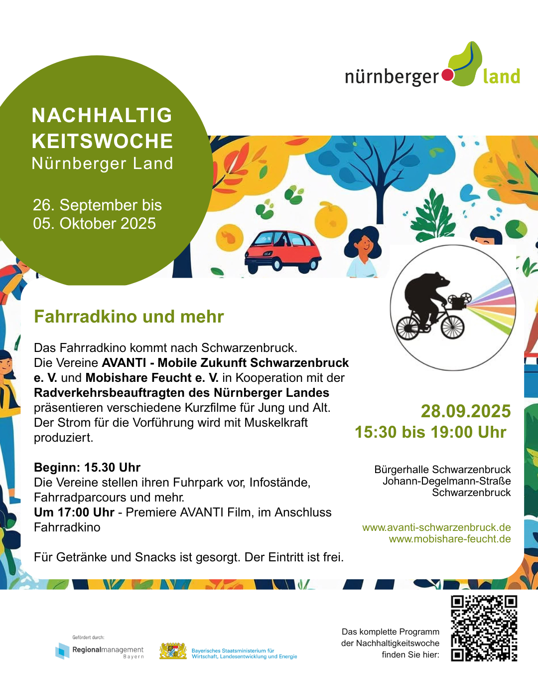 Bild: Fahrradkino - Nachhaltigkeitswoche Nürnberger Land