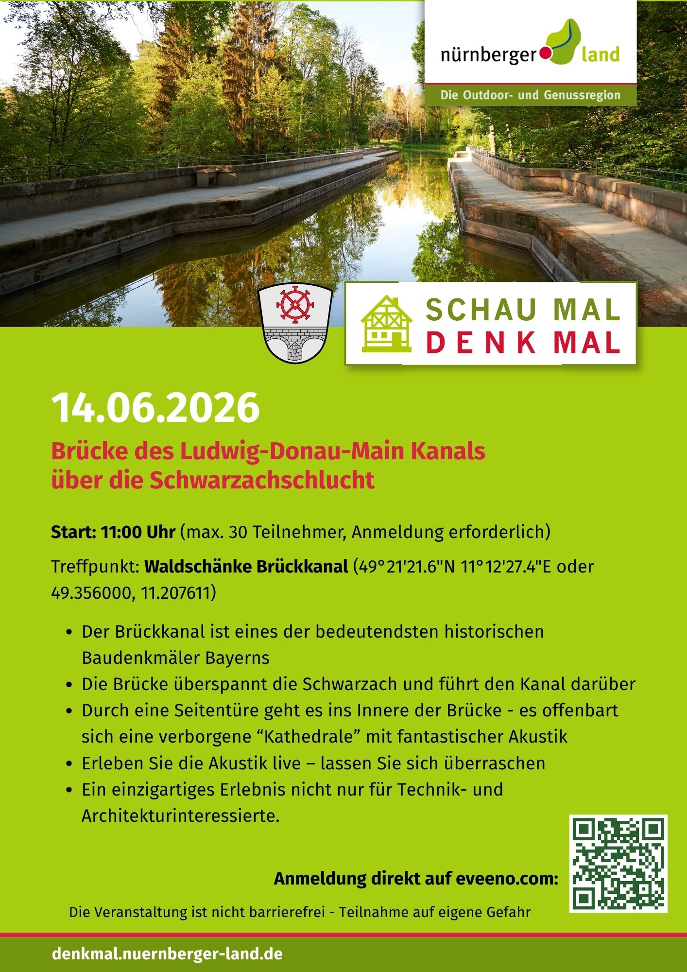 Bild: Brücke des Ludwig-Donau-Mai-Kanals über die Schwarzachschlucht