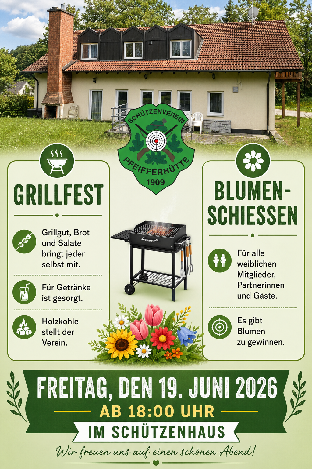 Bild: Grillfest & Blumenschießen