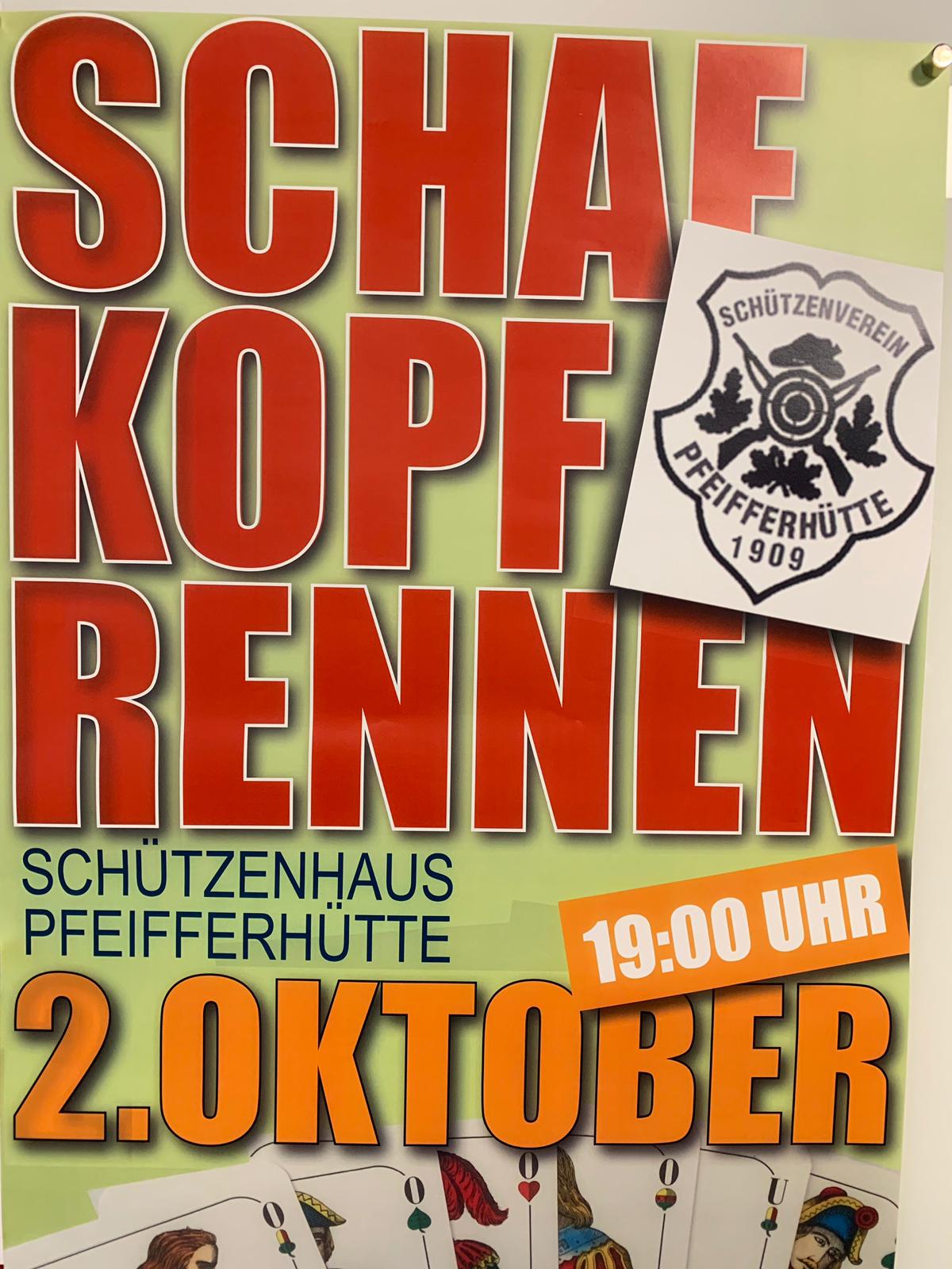 Bild: Schafkopfrennen im Schützenhaus